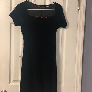 Black velvet dress